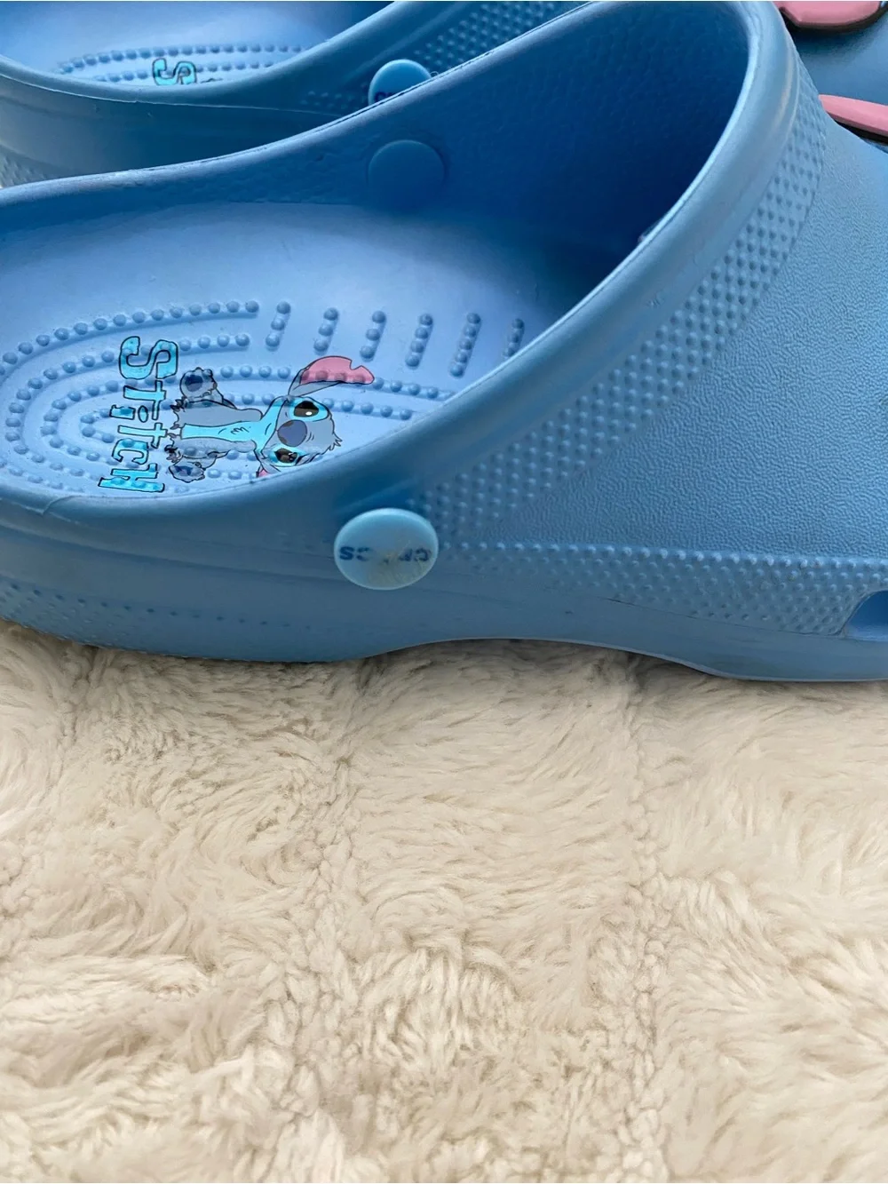 CROCS Light Blue Stitch Clog Men Size 9 Woman 11